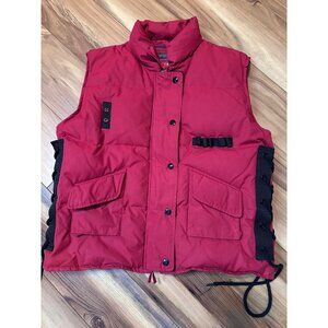 Twenty X Wrangler Down Vest M Red Western Lace Up Puffer